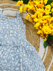 Grey Bloom - Cotton Frock 1 - 2 yrs